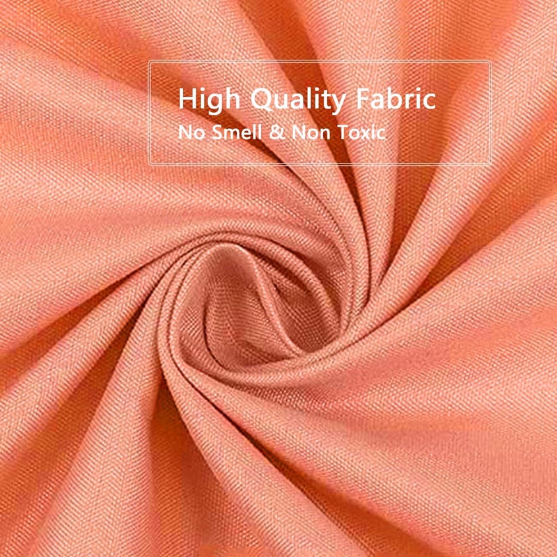 LLSCL Orange Red Fabric Shower Curtain Liner with Magnets, Waterproof Hotel Quality, 72 x 72 Machine Washable - Image 3